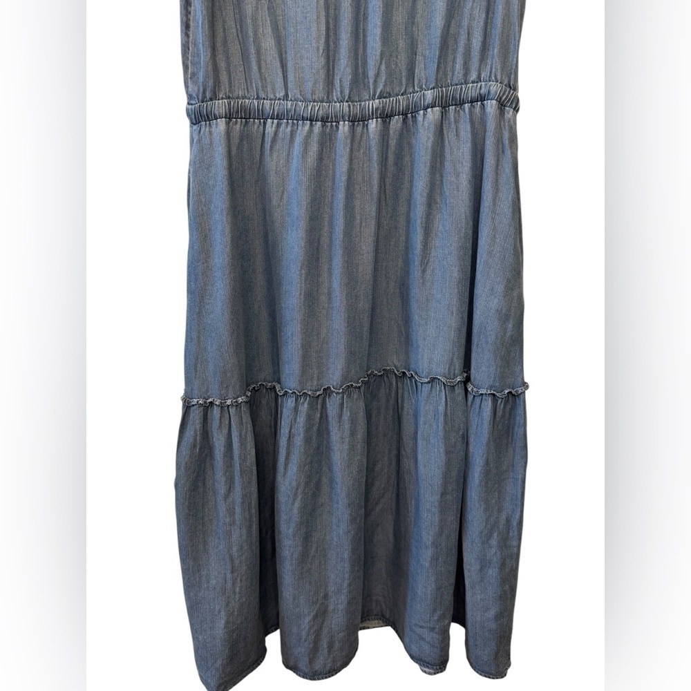 Lands End Lycocell Tiered Ruffle Hem Dress - Picture 7 of 13